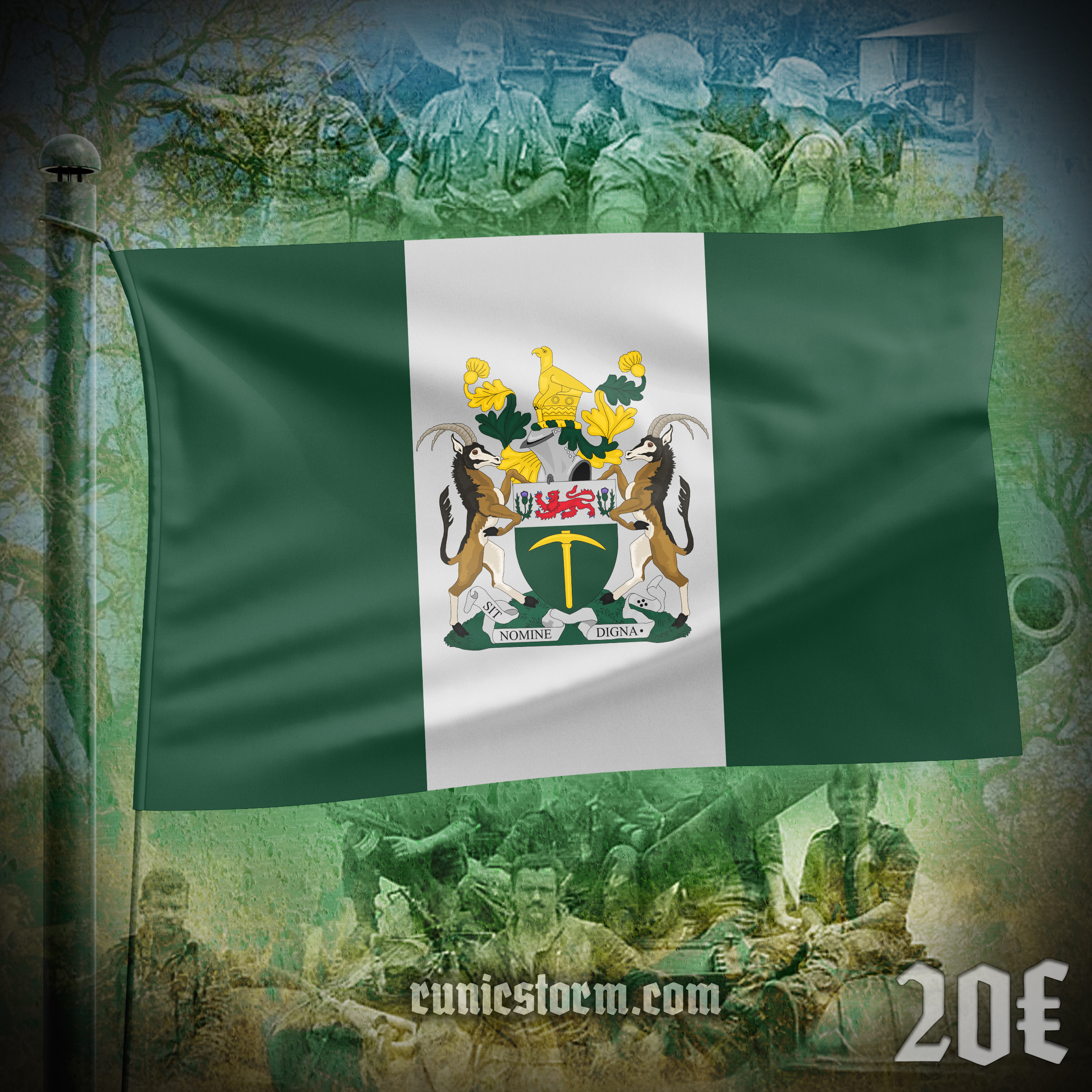Millitray Rhodesian Flag Flags | The «Rhodesia» Flag | Runic Storm